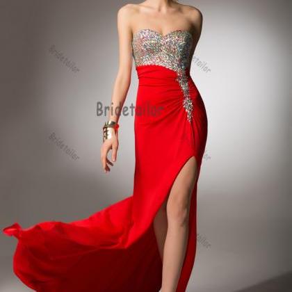 2016 Prom Dress With High Slit