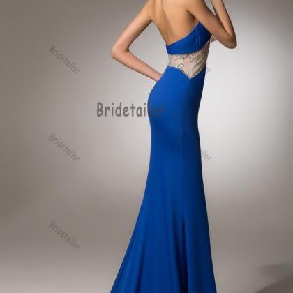 Mermaid Party Dress Halter Neckline Backless Style