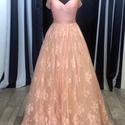 Lace Long Prom Dresses ,popular Party..