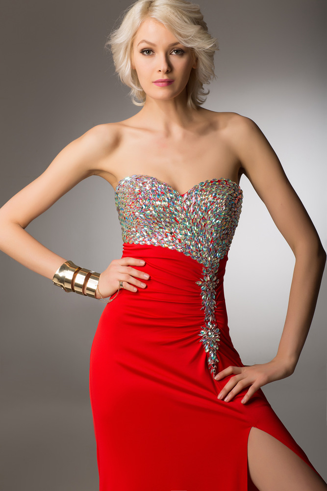 2016 Prom Dress With High Slit