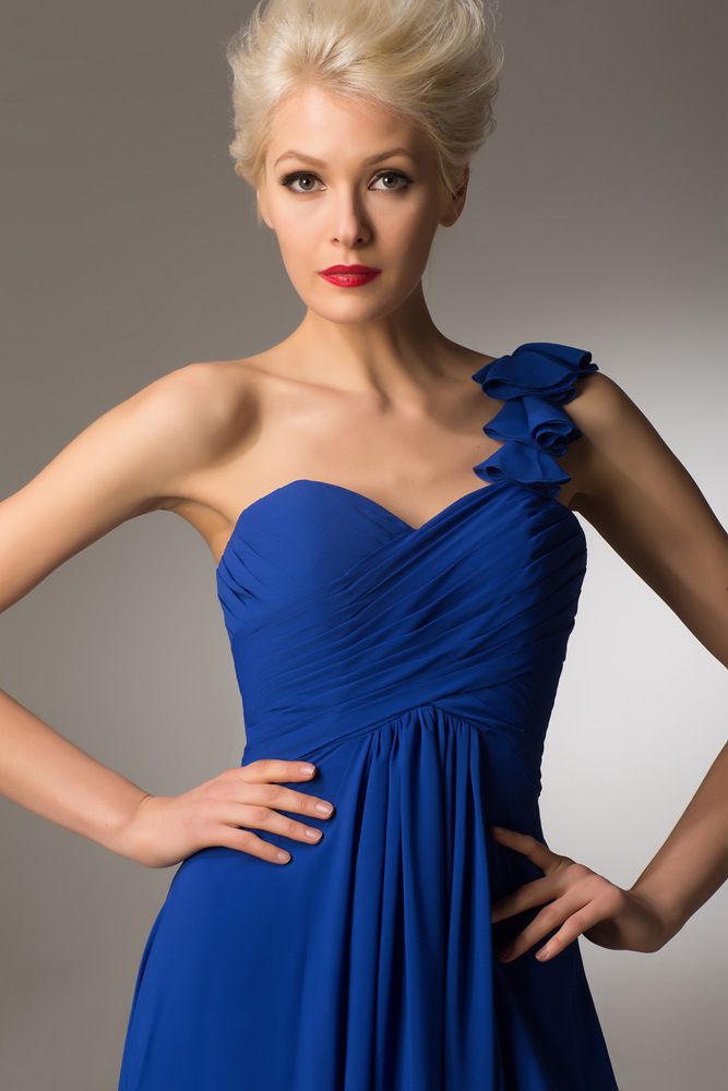 Simple Evening Dress With Single Strap