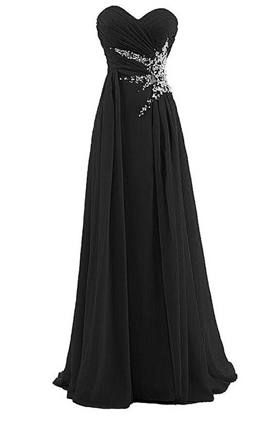 Chiffon Simple Long Prom Dresses A-line Wedding Party Dresses on Luulla