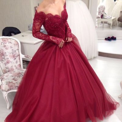 Long Prom Dresses Party Dress Formal Dress With Long Sleeves