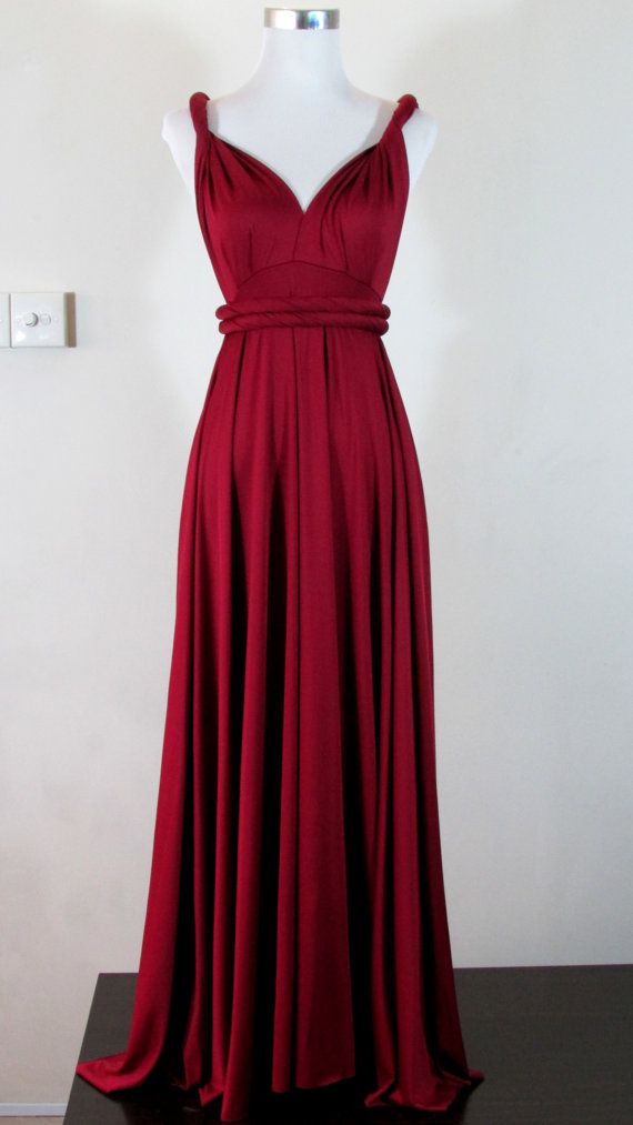 red wine infinity dress